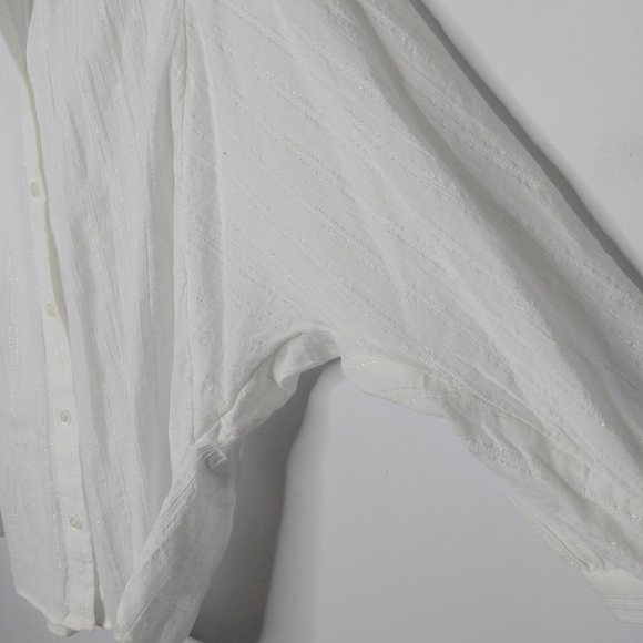 Madewell: Silver Thread Peasant Top - Picture 4 of 6